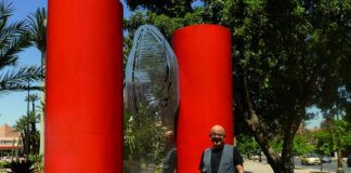 « Entre les deux colonnes rouges », une baleine se love Le mammifère mythique plaide pour l’environnement