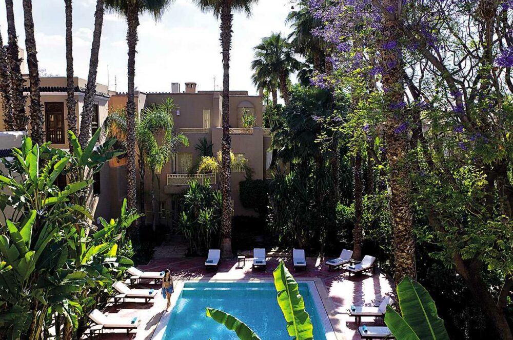 Les Jardins de la Médina couverts de lauriers à Marrakech