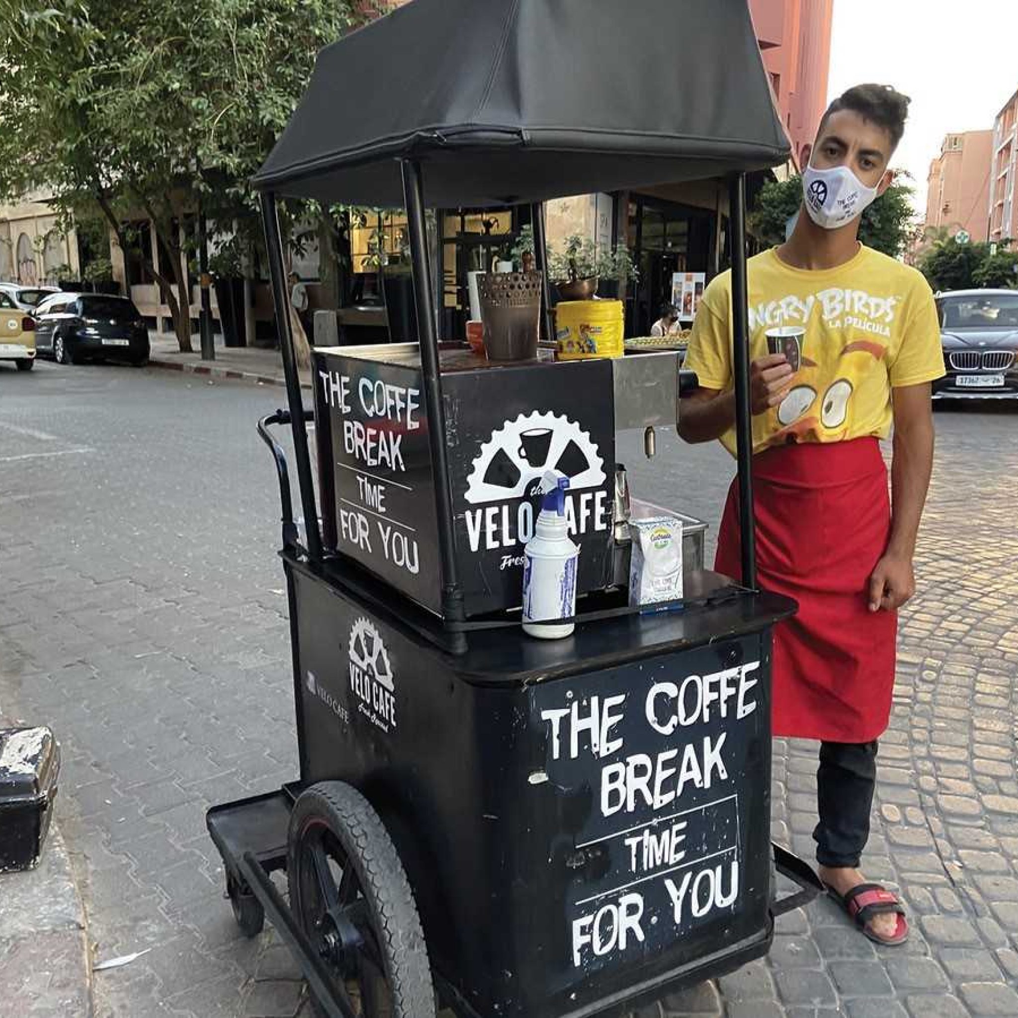 Un kawa sur le pouce grâce à Vélo Café à Marrakech