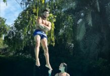 Camille Lellouche et Rayane Bensetti en vacances à Marrakech