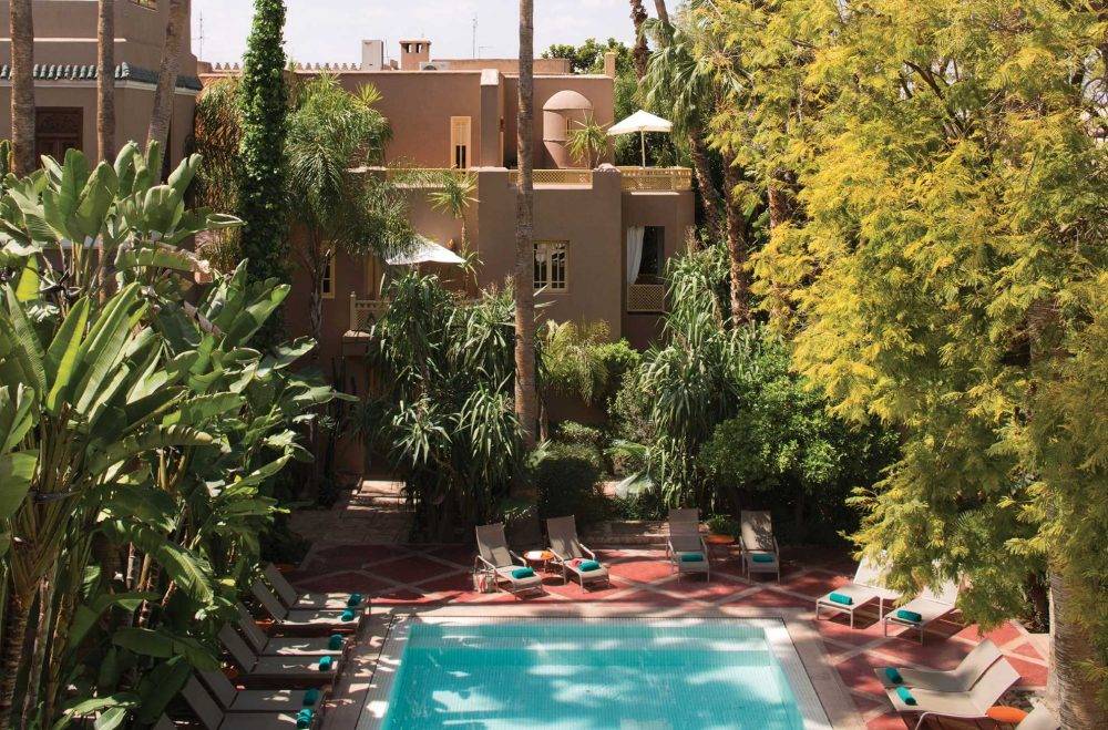Un îlot de verdure luxuriant à la Kasbah à Marrakech