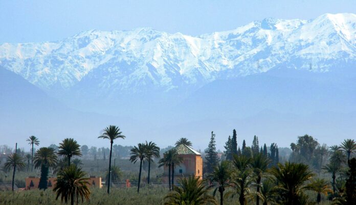 Marrakech winter snow atlas