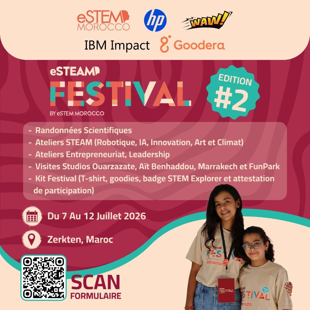 Affiche de l’eSTEAM Festival 2026 à Zerkten, Haut Atlas