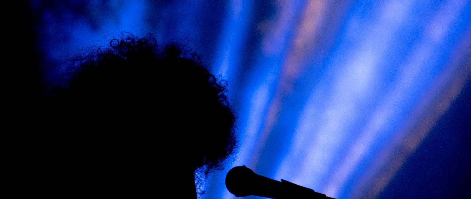 Chanteur en concert au micro (illustration)