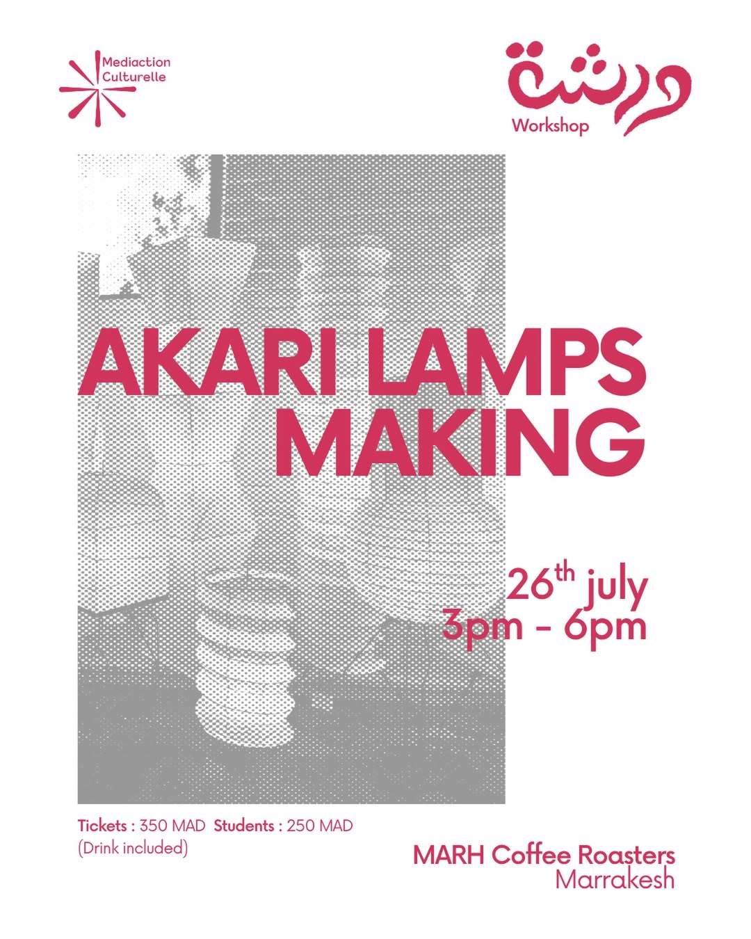 Atelier Akari Lamps Making au MARH Coffee Roasters à Marrakech